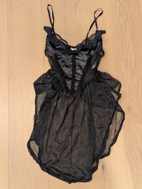 Juliana Other - Vintage Black Lace Chemise Nightdress - Women's Intimates